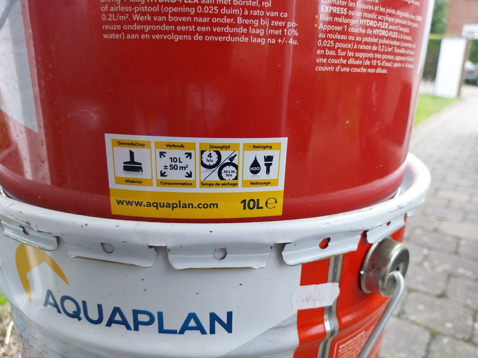 3 pots de 10l de peinture blanche  hydrofuge AQUAPLAN, Bricolage & Construction, Peinture, Vernis & Laque, Enlèvement, Peinture