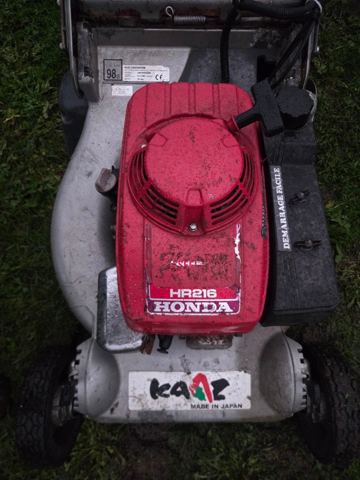 Professionele Kaaz grasmaaier met rol, Ophalen, Cirkelmaaier, Elektrische starter, Zo goed als nieuw