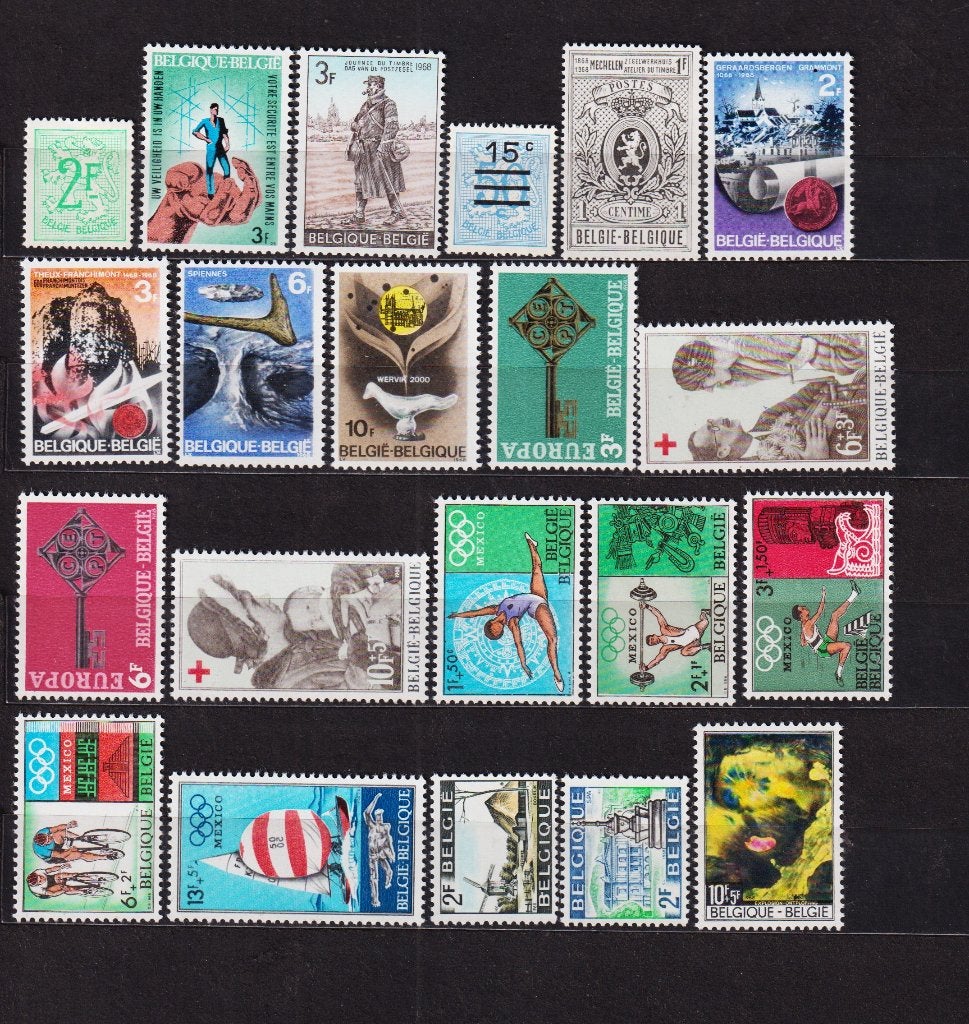 Belgique 1968 année complète **, Envoi, Non oblitéré, Neuf