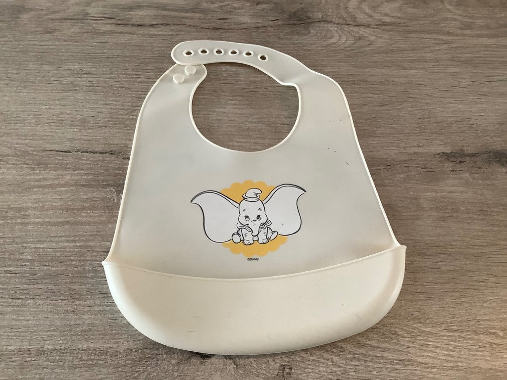 Bavoir en caoutchouc Disney Dumbo pour bébé, Enlèvement ou Envoi, Comme neuf, Bavoir, Autres marques