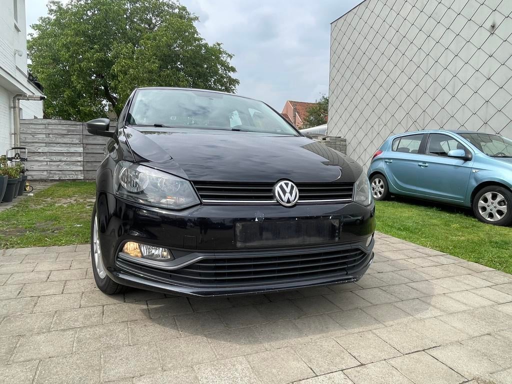 VOLKSWAGEN POLO 1.0TSI 2014/Airco/Navi/Gekeurd voor verkoop, Auto's, Volkswagen, Euro 5, Stof, Zwart, Zwart
