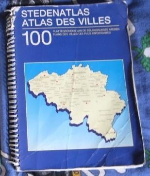 Stedenatlas 100 grootste gemeenten België, Boeken, Atlassen en Landkaarten, Ophalen of Verzenden, Gelezen, België, Landkaart