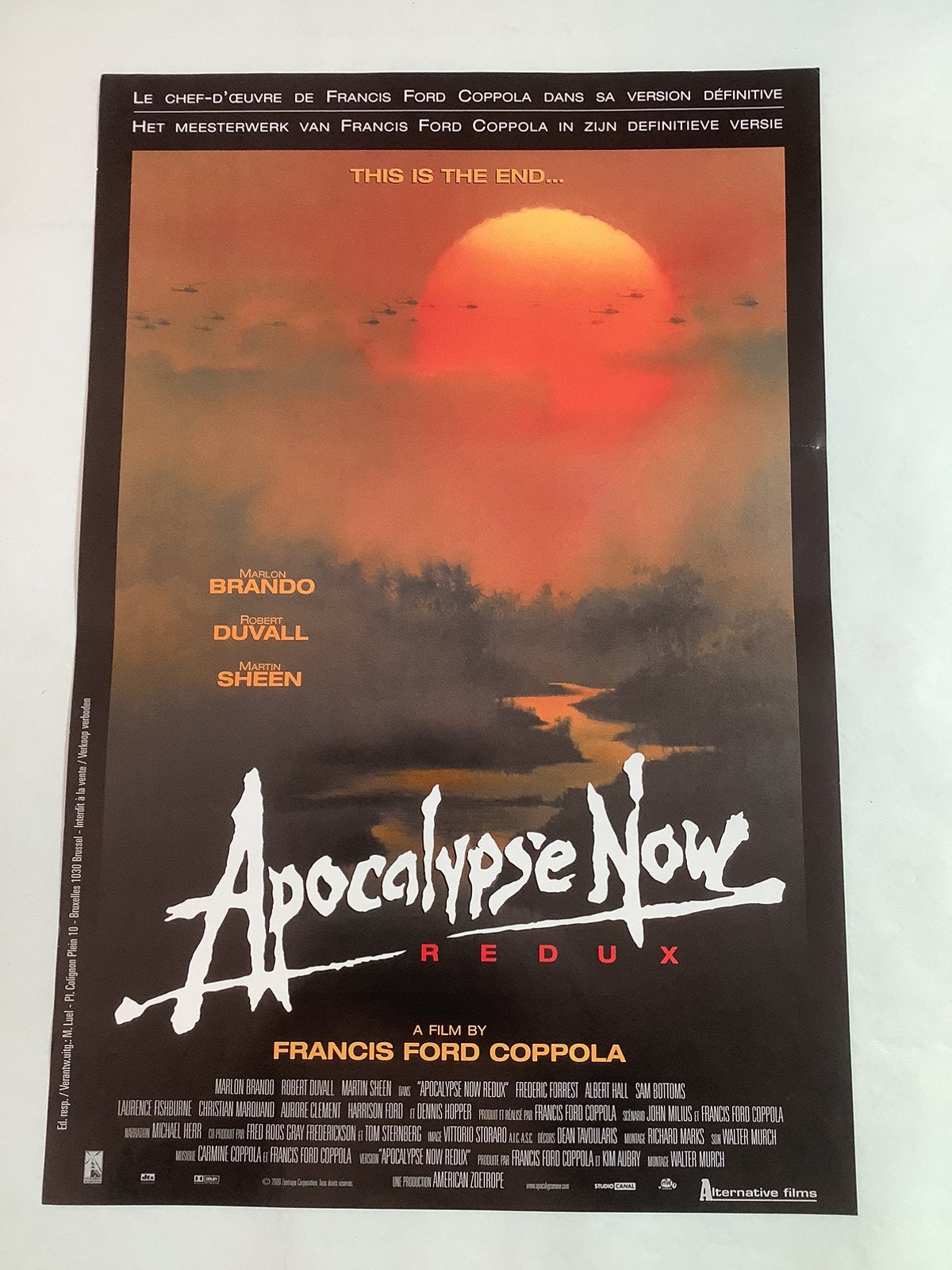 AFFICHE DU FILM APOCALYPSE NOW 40-60 cm, Collections, Posters & Affiches, Enlèvement ou Envoi, Comme neuf