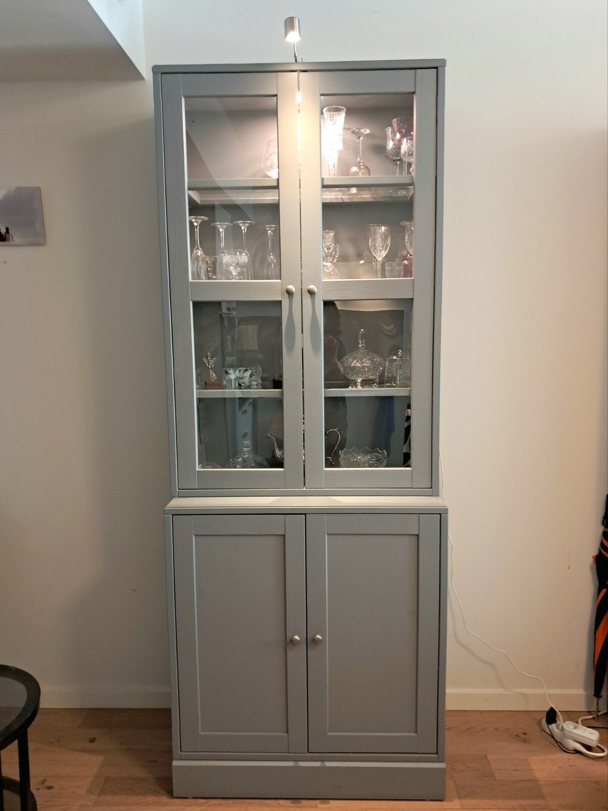 IKEA verlichte grijze HAVSTA dressoir/kledingkast - Perfecte, Ophalen, 200 cm of meer, 50 tot 100 cm, Zo goed als nieuw