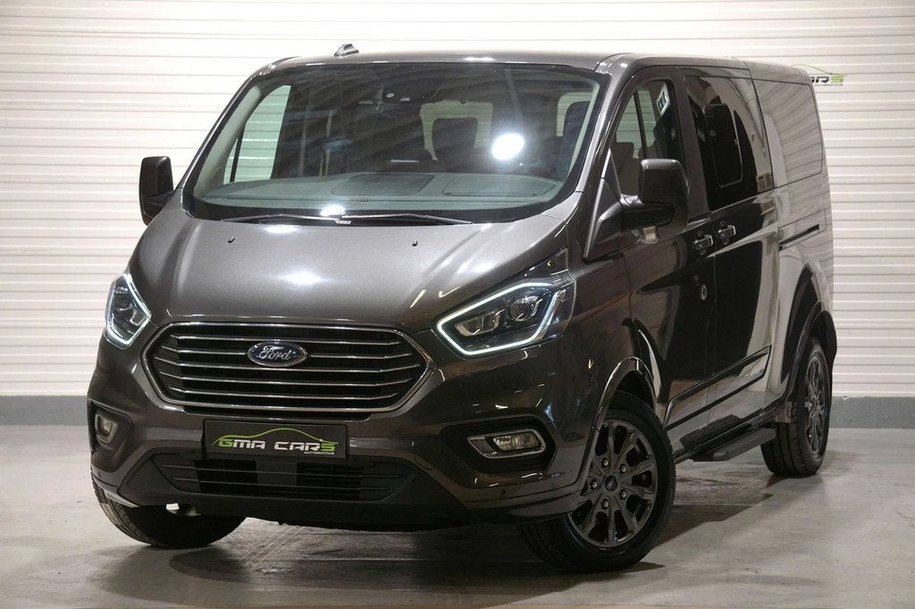 Ford Transit Custom 2.0 TDCi L2H1 8 zit Aut-Nav-Leder-Led-PD, Auto's, Automaat, Gebruikt, Euro 6, 4 cilinders