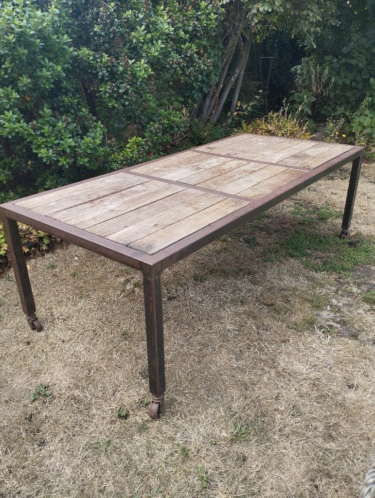 Tuintafel en stoelen, Ophalen, Gebruikt, Rechthoekig, Overige materialen