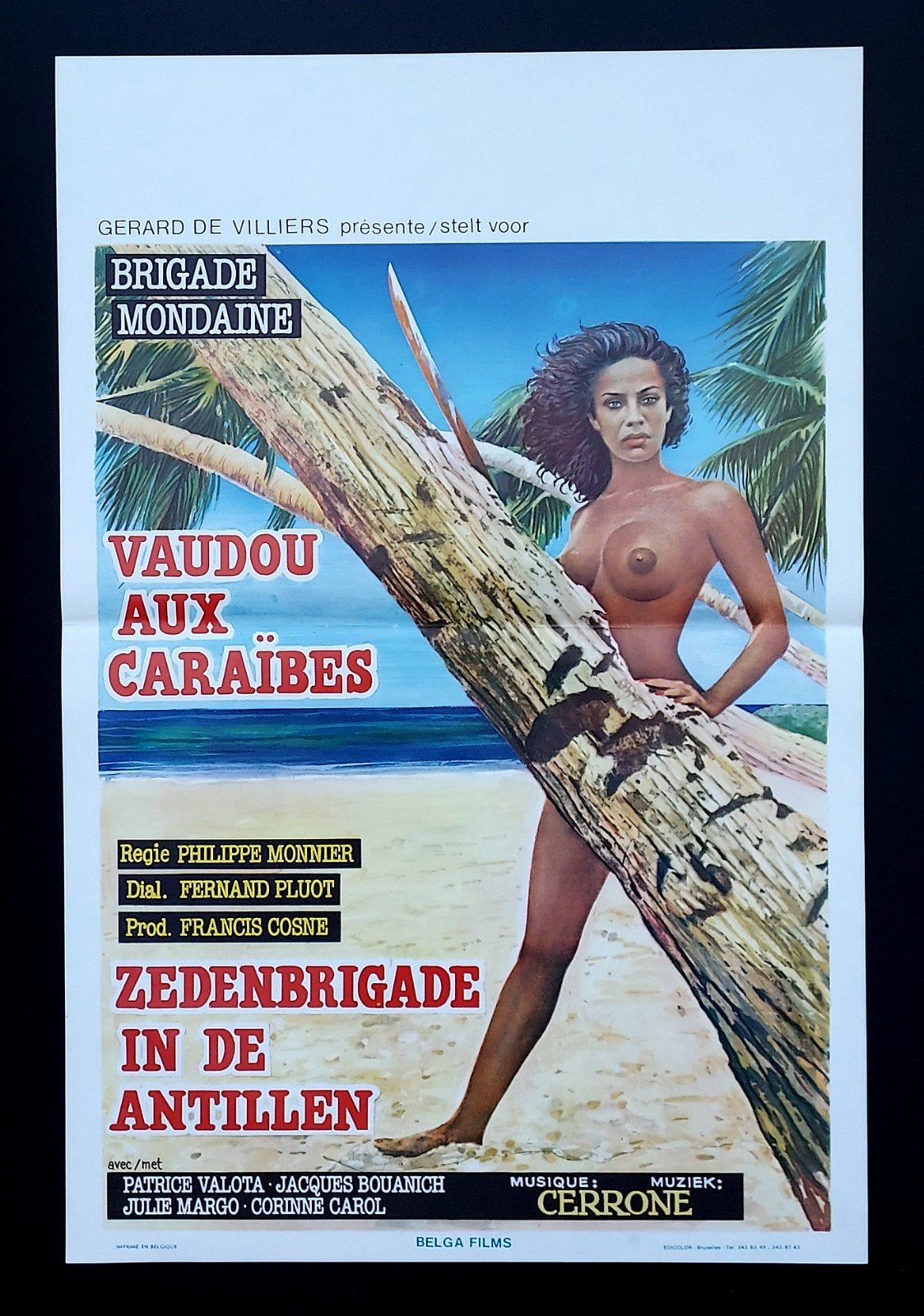 Vaudou au Caraïbes 1980 affiche de film érotique, Enlèvement ou Envoi
