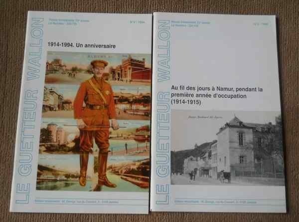 Lot 5 Guetteur Wallon consacrés à la guerre 14-18 à Namur, Livres, Guerre & Militaire, Utilisé, Avant 1940, Enlèvement ou Envoi