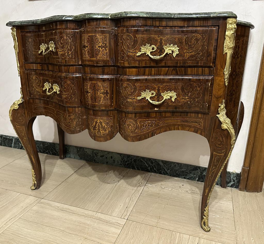 Commode en bois marqueté, Maison & Meubles, 3 ou 4 tiroirs, 25 à 50 cm, 100 à 150 cm, Enlèvement