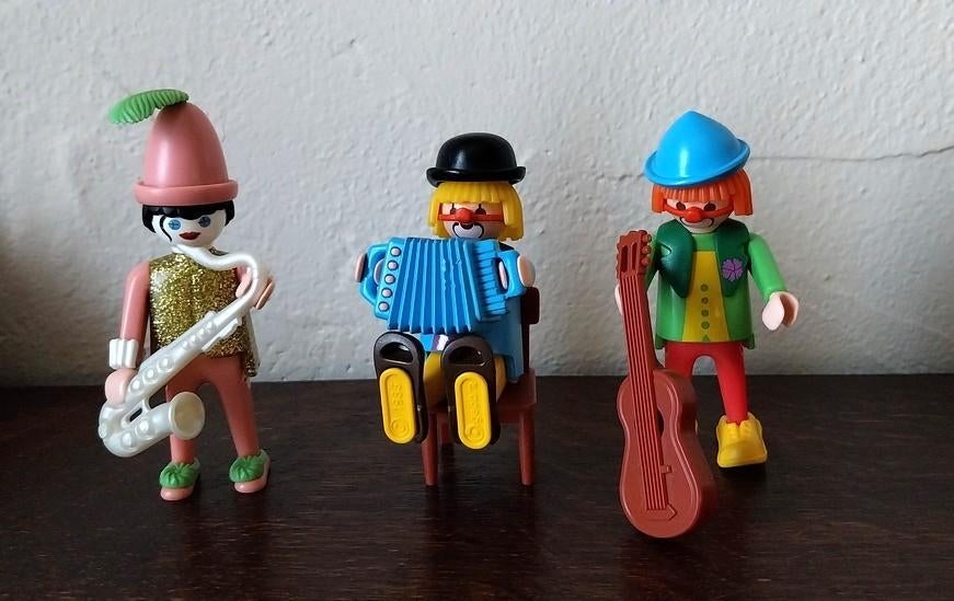 Playmobil vintage - 3 muzikale clowns, Ophalen of Verzenden, Zo goed als nieuw