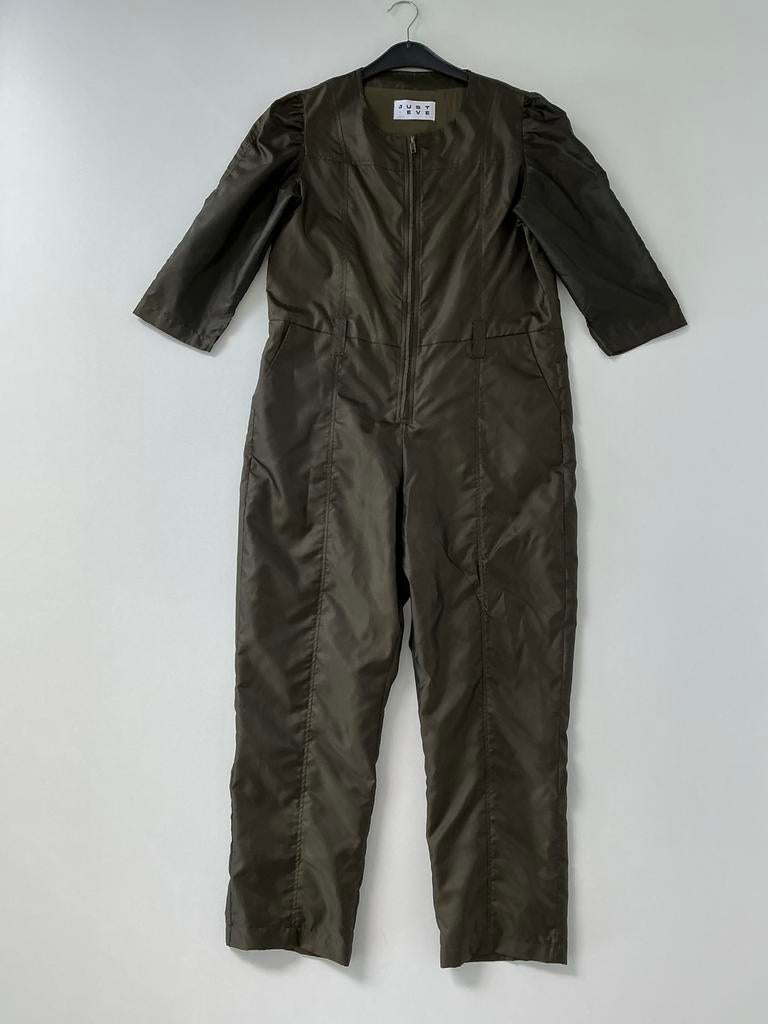 Kakikleurige jumpsuit Just Eve maat 40, Kleding | Dames, Ophalen of Verzenden, Gedragen, Maat 38/40 (M), Groen