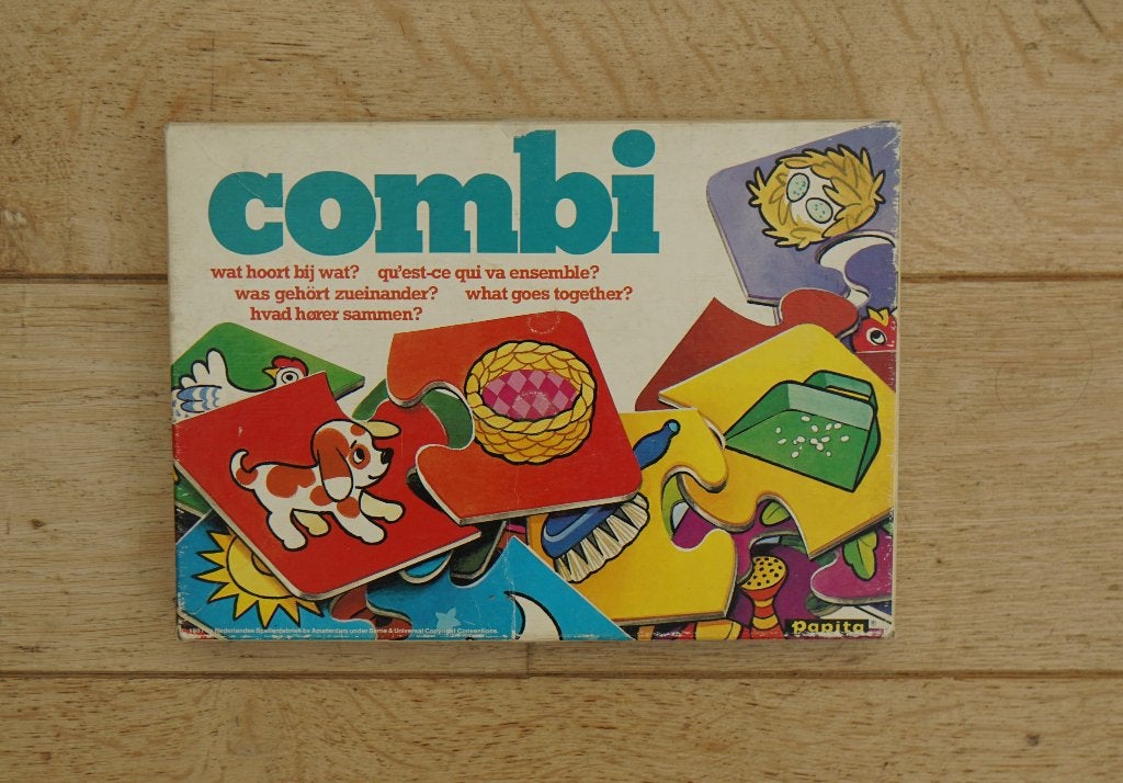 vintage duo puzzel 2 stukjes, Ophalen of Verzenden, Minder dan 10 stukjes, Gebruikt, 6 maanden tot 2 jaar