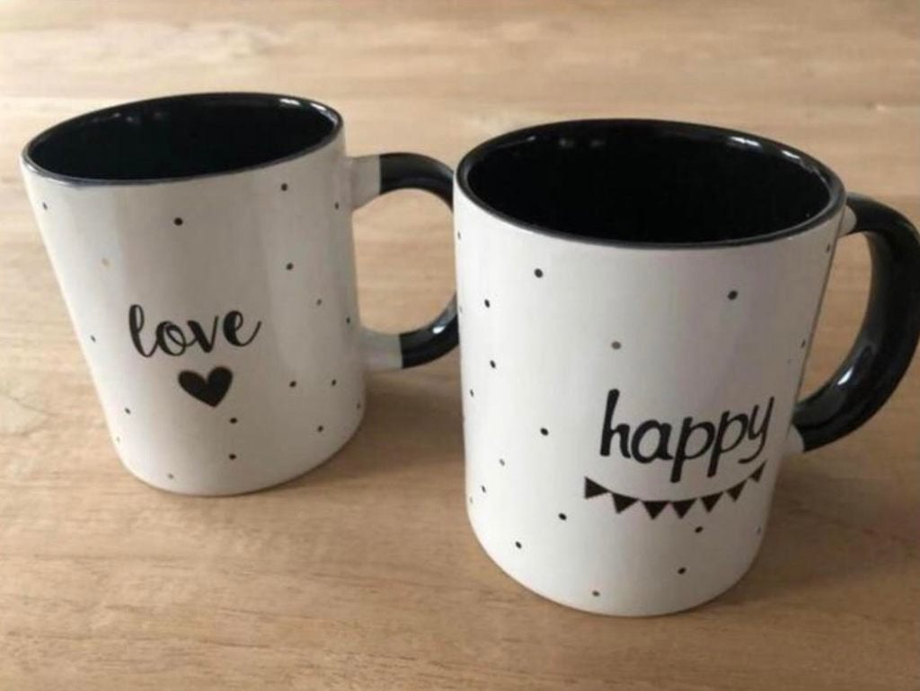 2 tasses (mug) Secret de Gourmet, Maison & Meubles, Enlèvement, Comme neuf, Mug