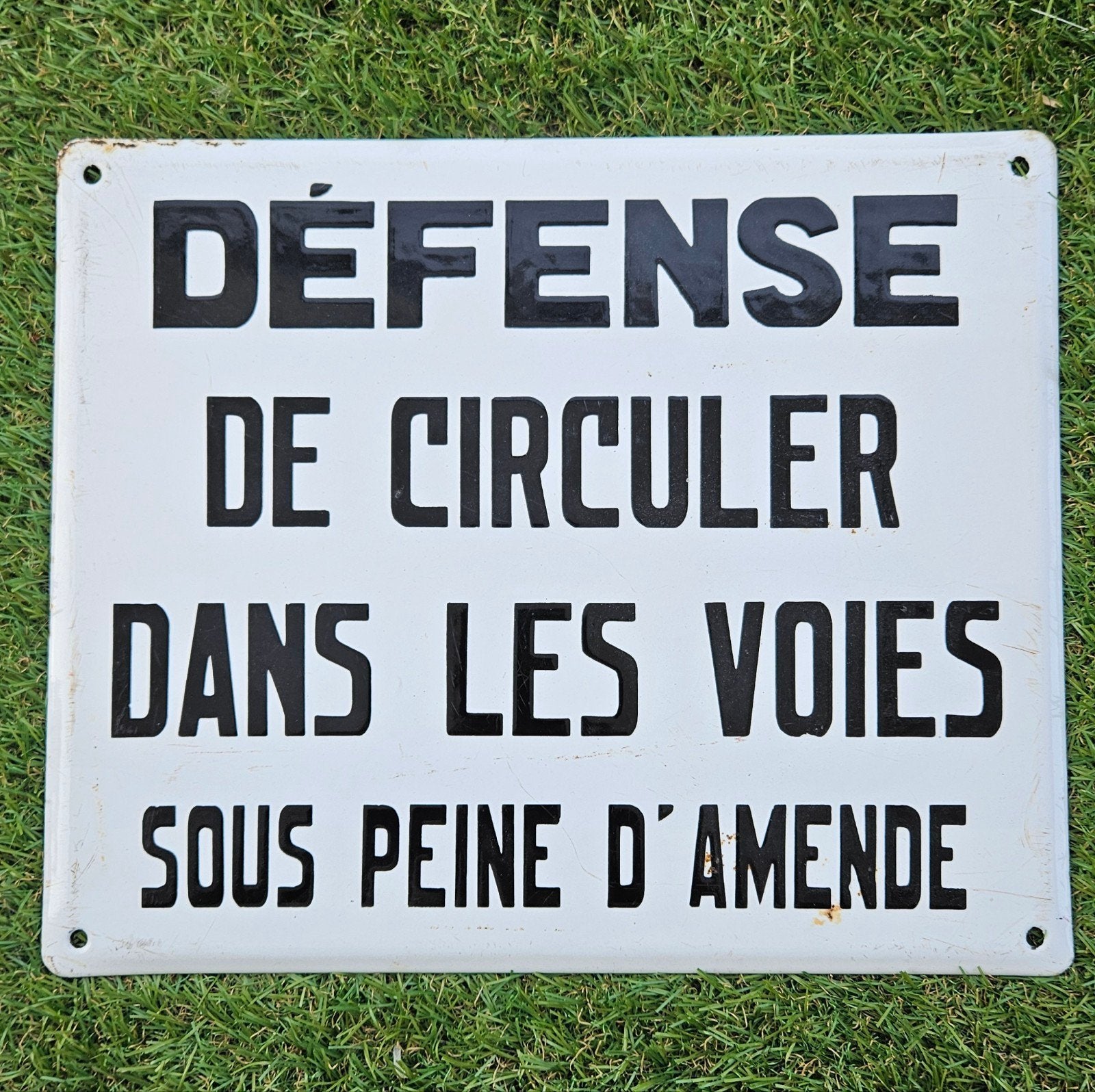ancienne plaque émaillée ferroviaire état impeccable, Collections, Enlèvement ou Envoi