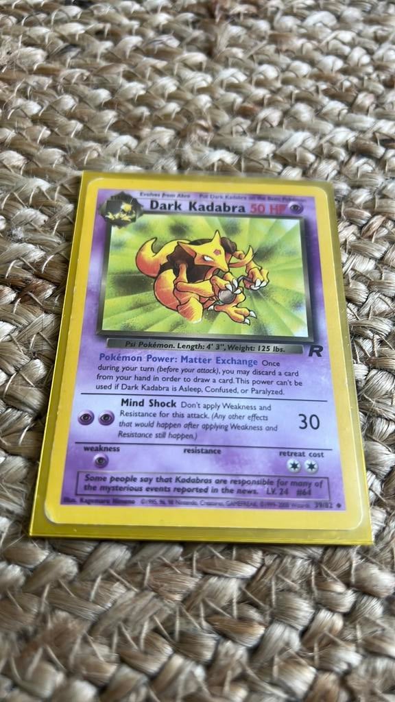 Zeldzame dark kadabra, Ophalen of Verzenden, Zo goed als nieuw, Losse kaart