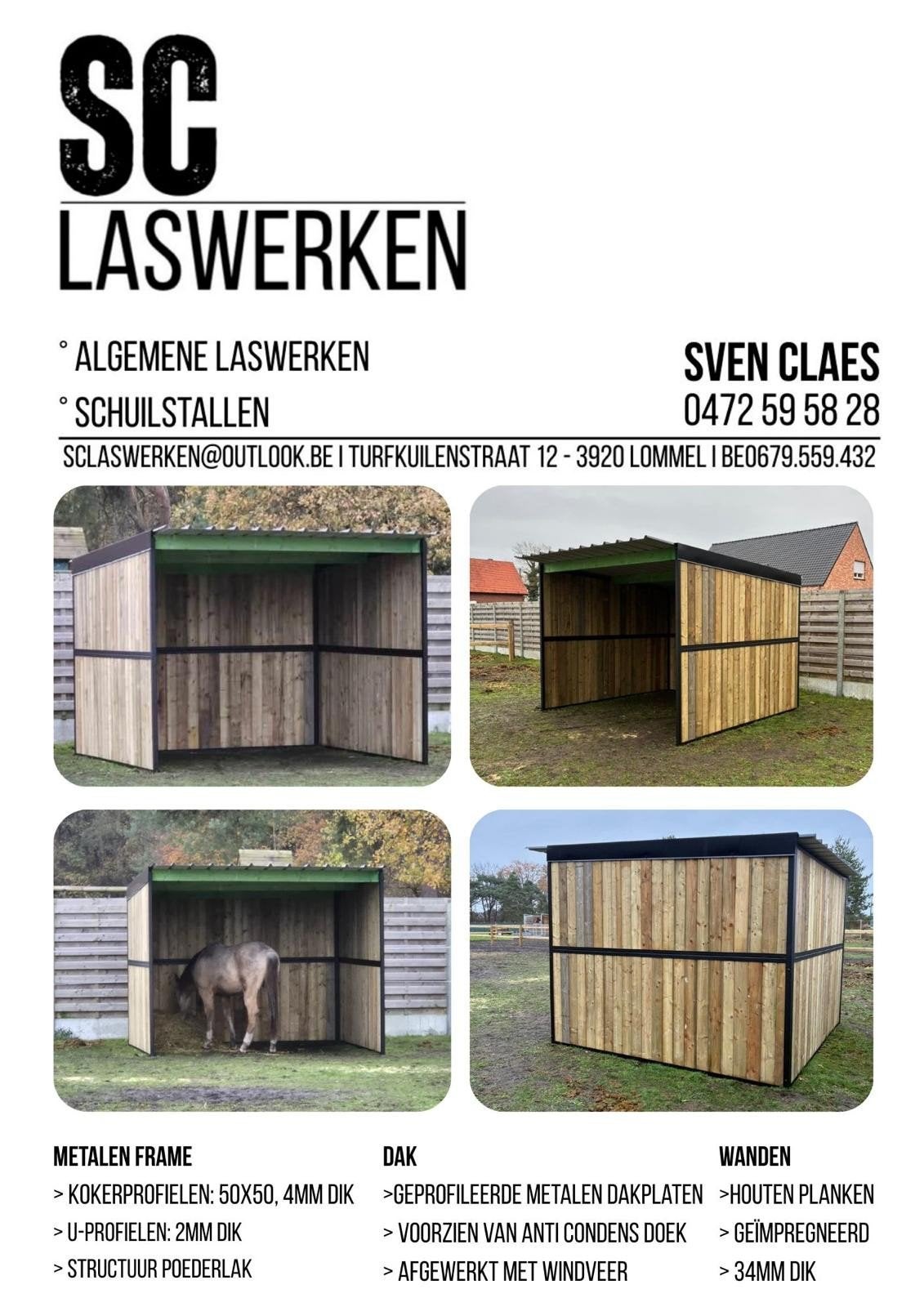 Schuilstal,stallen, Dieren en Toebehoren, Paarden
