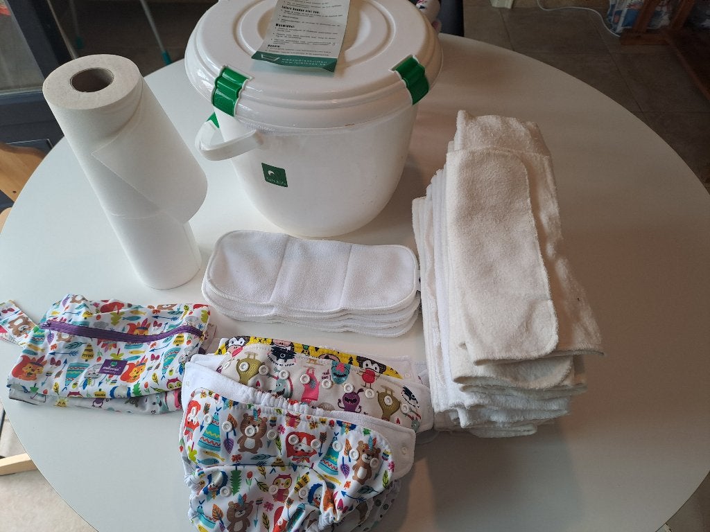 Wasbare luiers - Milovia en Little lamb - complete set, Ophalen, Zo goed als nieuw, Overige typen, Overige merken