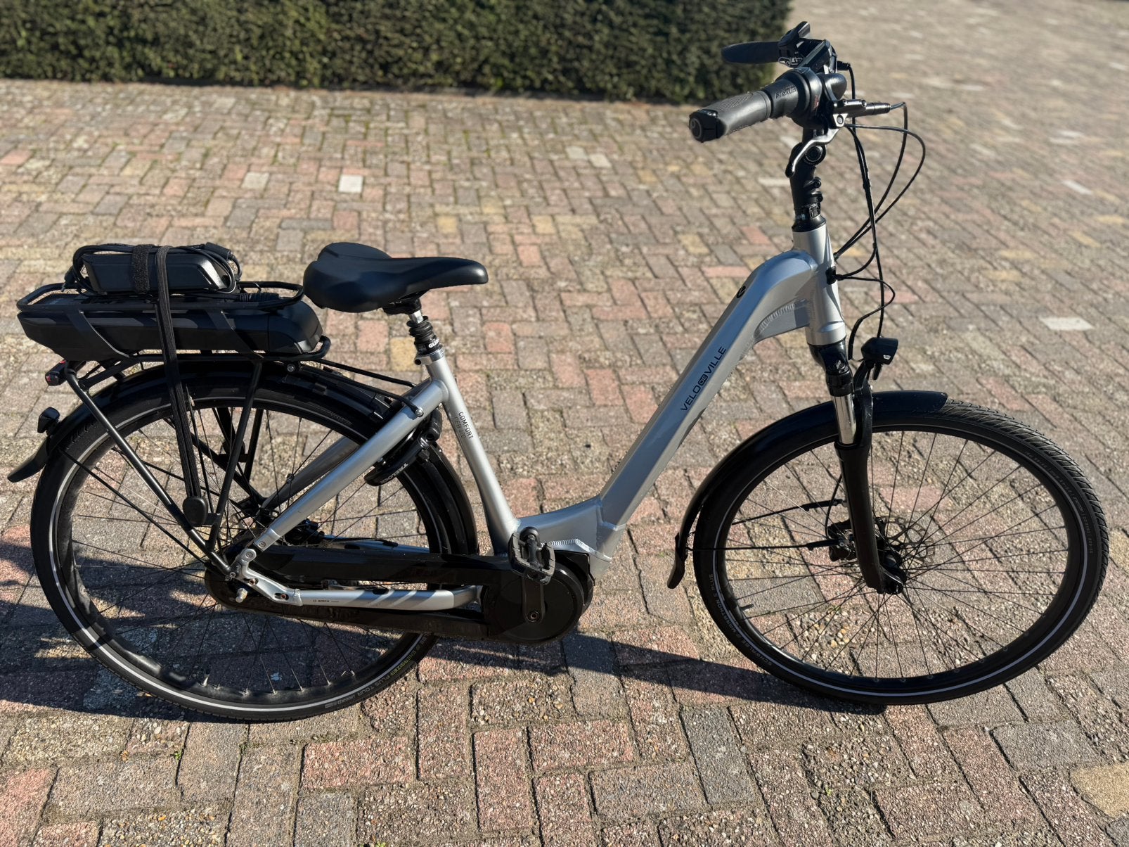 Electrische velo de ville bosch middenmotor fiets, 53 tot 56 cm, Versnellingen, Zo goed als nieuw, Schijfrem