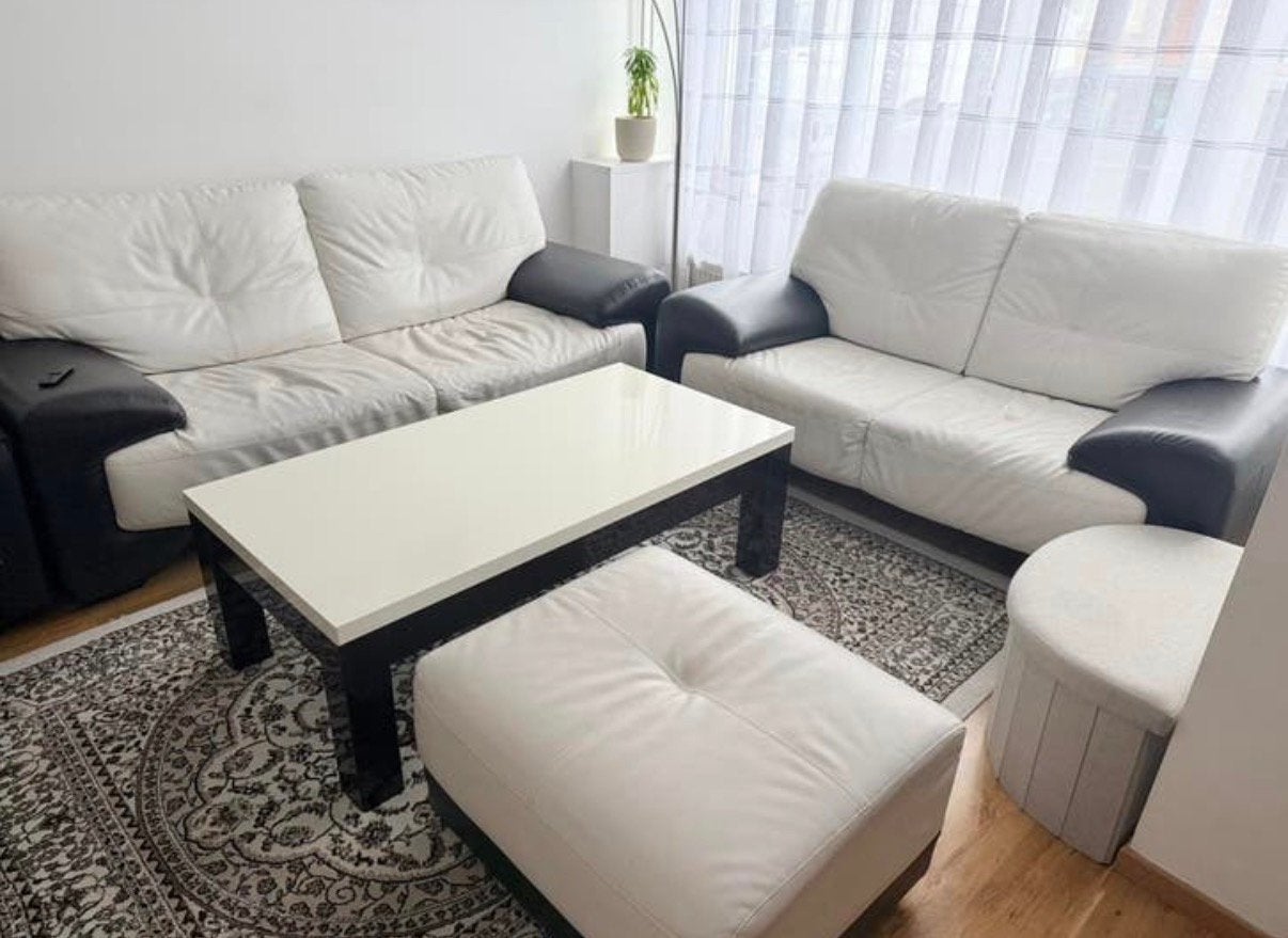 Salon zetels + salontafel te koop, Huis en Inrichting, Zetels | Complete zithoeken, Ophalen, Zo goed als nieuw