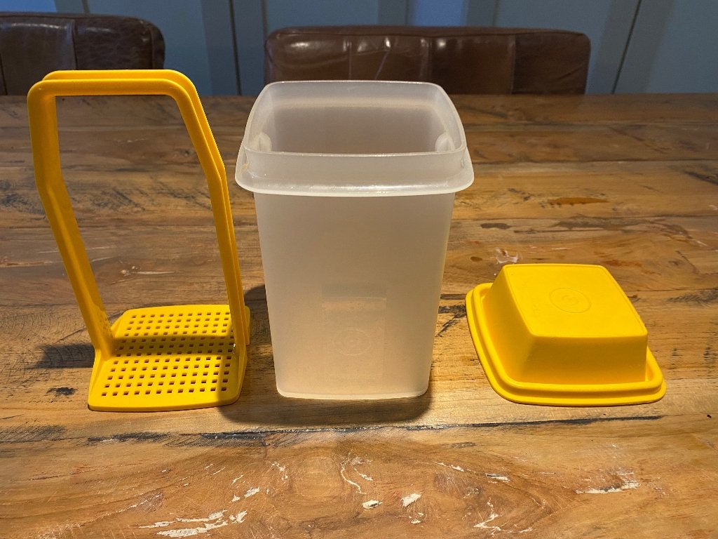 Tupperware zuurpot, Huis en Inrichting, Ophalen of Verzenden, Geel, Zuurpot