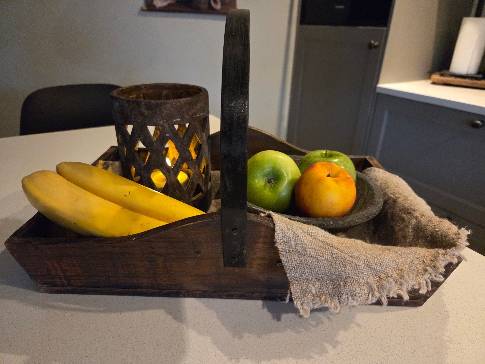houten bakje, Ophalen, Zo goed als nieuw, Dienblad, Rechthoekig