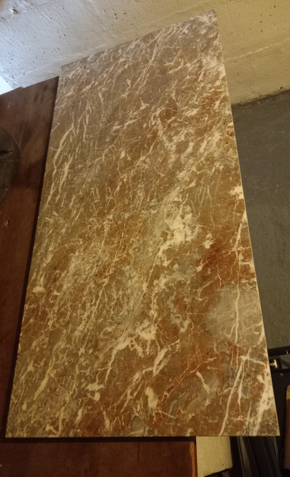 Très belle tablette en marbre beige 105 x 50 x 1.5, 100 à 150 cm, Beige, Comme neuf, Enlèvement