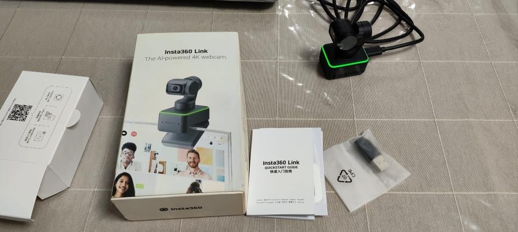nieuw Top webcam Insta 360 link 4k AI  WINKELPRIJS €219, Computers en Software, Webcams, Nieuw, Ophalen of Verzenden