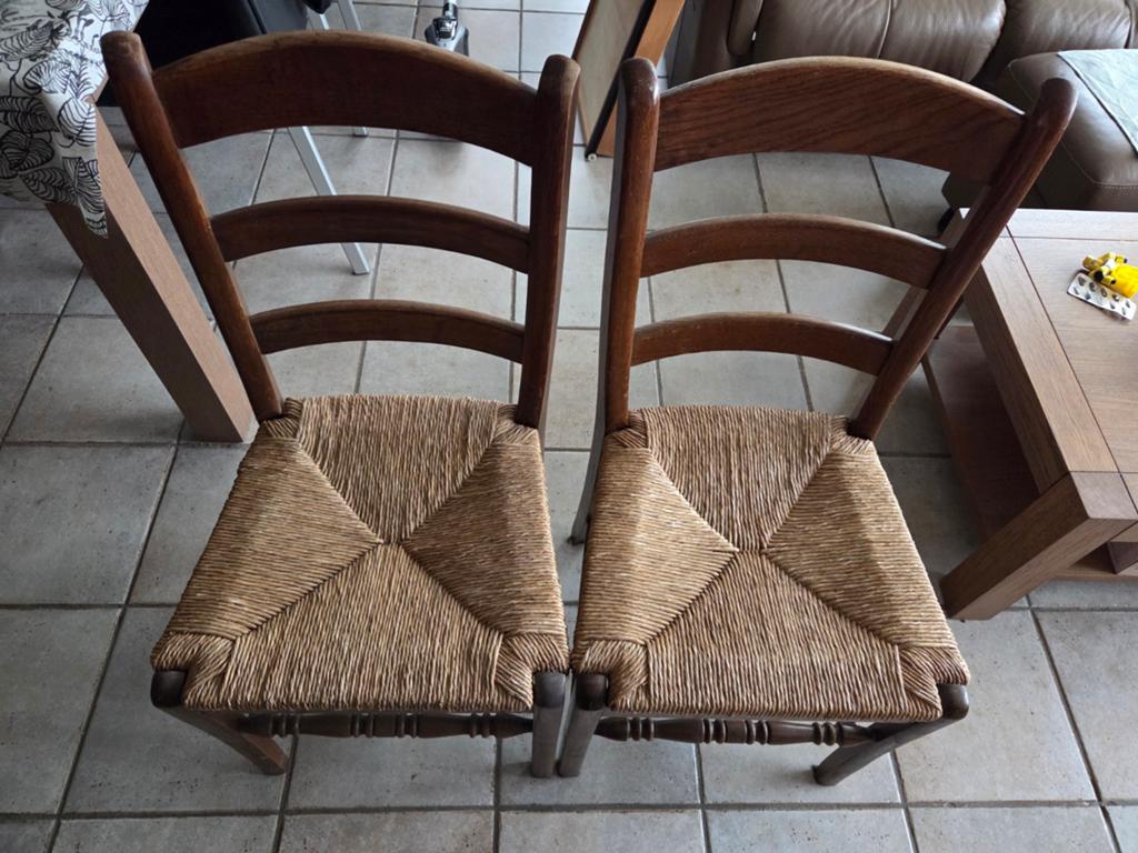 4 eiken houten stoelen: gratis!, Ophalen