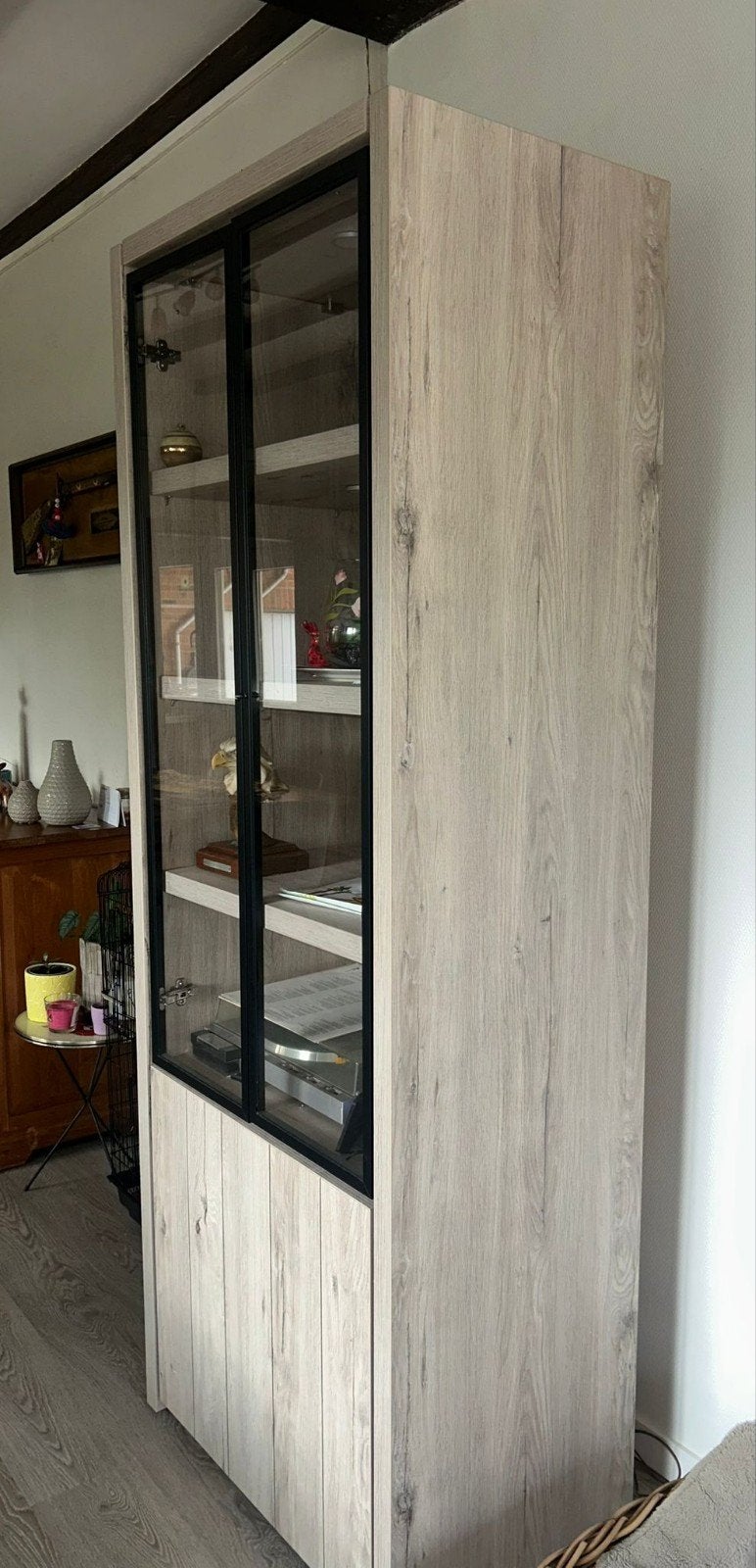 Hoge vitrinekast, Neuf, Avec porte(s), Enlèvement, 50 à 75 cm