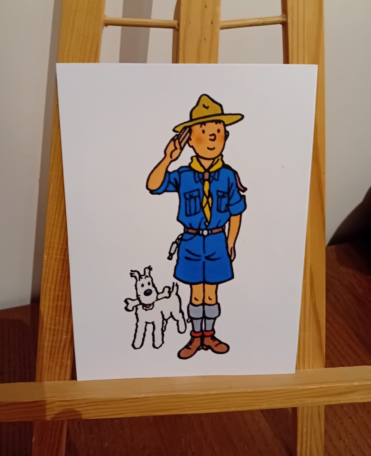 Kuifje: postkaart „Scouting in the spotlight” 004, Ongelopen, Kinderen