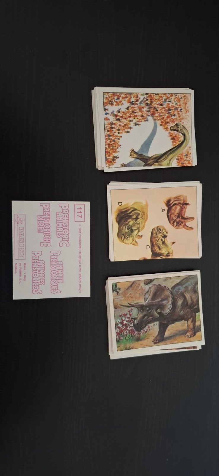 panini van prehistorische dieren, Verzamelen, Stickers, Ophalen of Verzenden