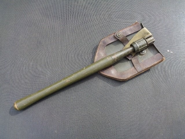 US Army schop Ames 1945 met draagharnas, Ophalen of Verzenden, Landmacht, Overige typen