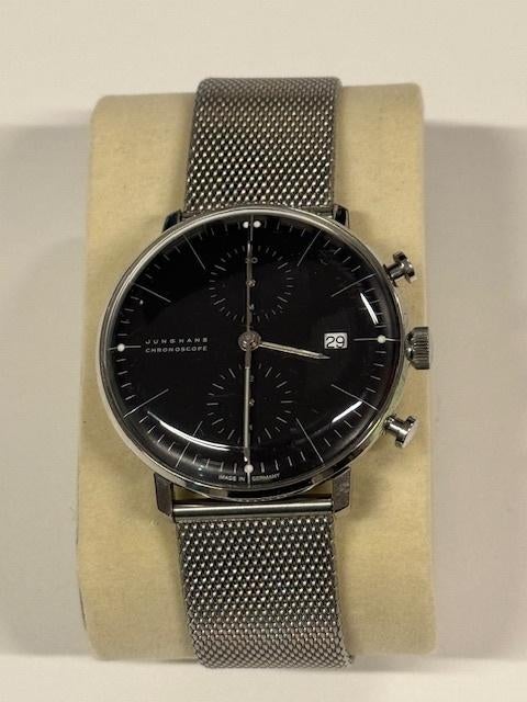 Chronoscope Max Bill de Junghans, Montre-bracelet, Autres marques, Enlèvement ou Envoi, Acier