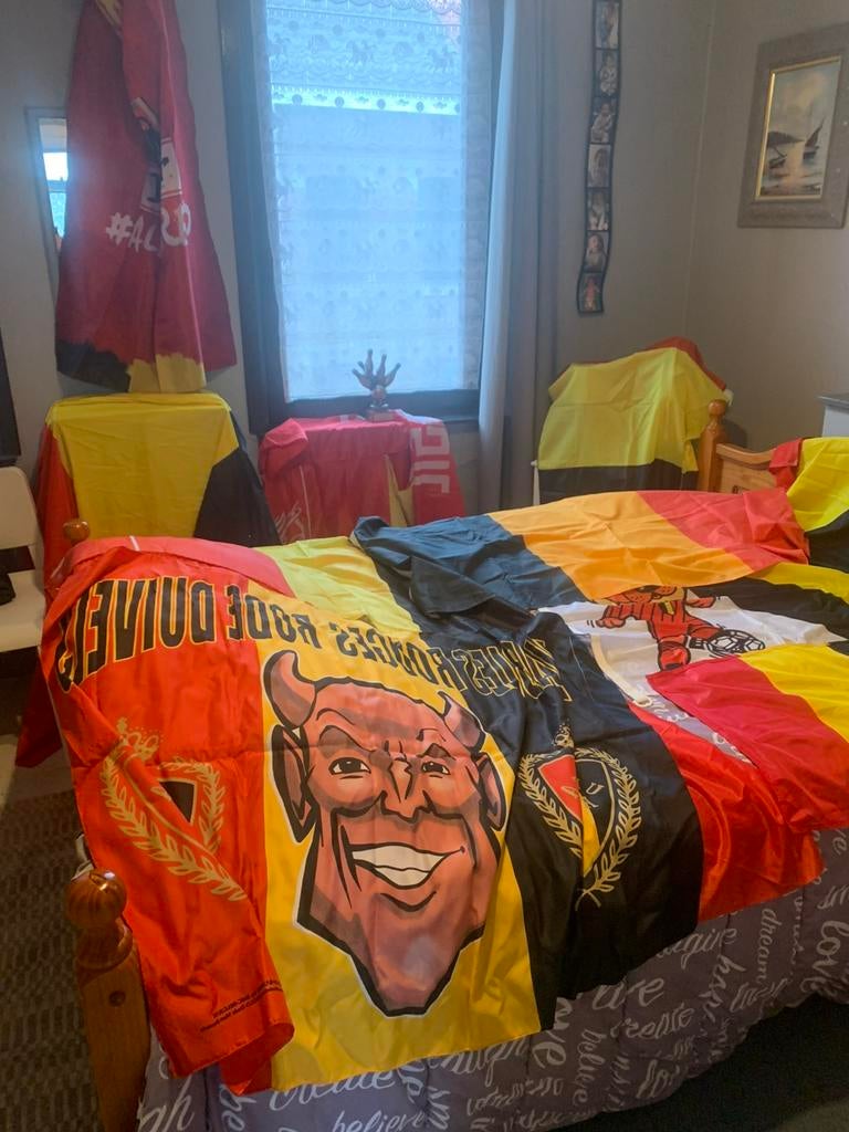 Lot de drapeaux des Diables Rouges et de la Belgique, Divers, Drapeaux & Banderoles, Enlèvement ou Envoi, Comme neuf