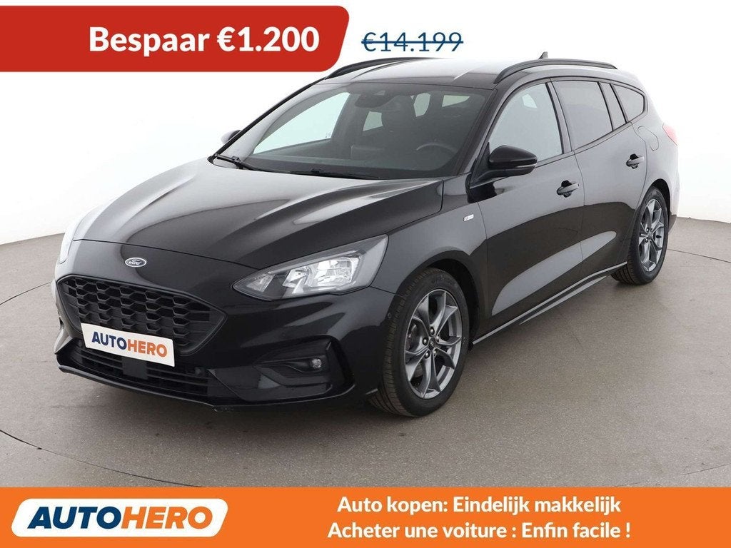 Ford Focus 1.0 EcoBoost ST-Line (bj 2020), Auto's, Stof, Gebruikt, Zwart, 5 deurs