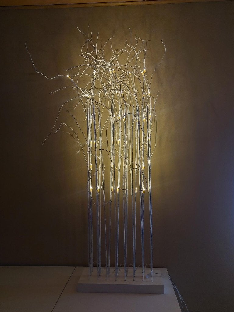 Sfeervolle Witte LED Takkenlamp – 45 Lampjes - Modern design, Diversen, Ophalen, Gebruikt