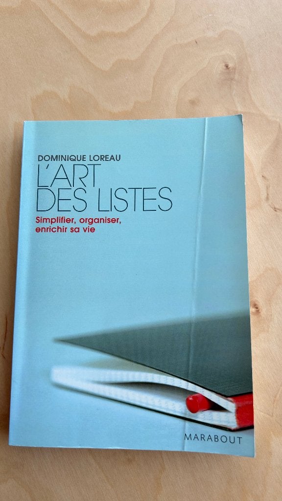 L'art des listes - Dominique Loreau (Marabout), Livres, Enlèvement ou Envoi, Un auteur, Comme neuf, Dominique Loreau