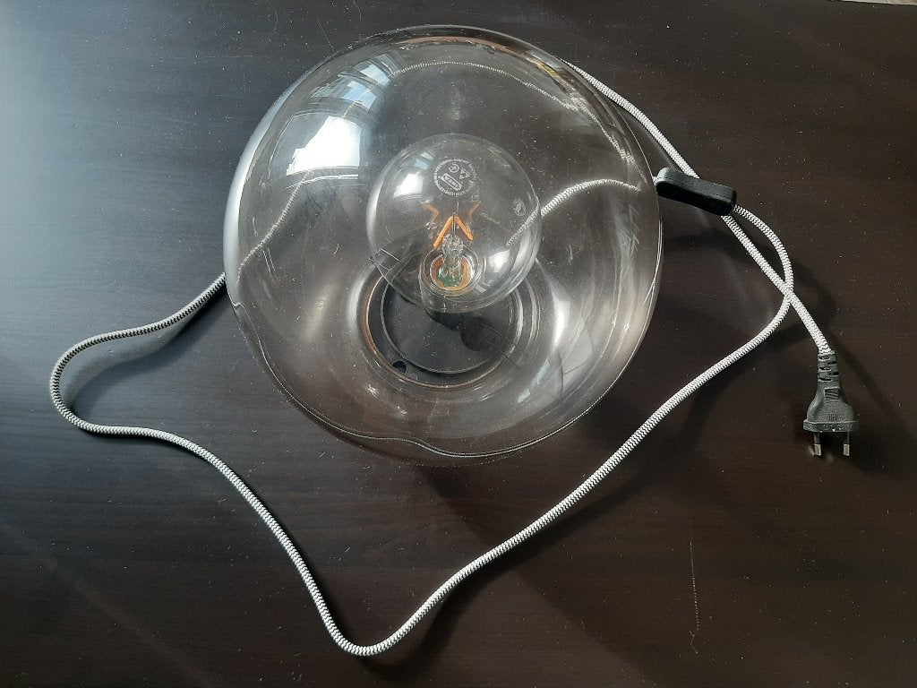 Lampe de bureau ronde en verre Ikea, Lampe de bureau, Comme neuf, Verre, Enlèvement