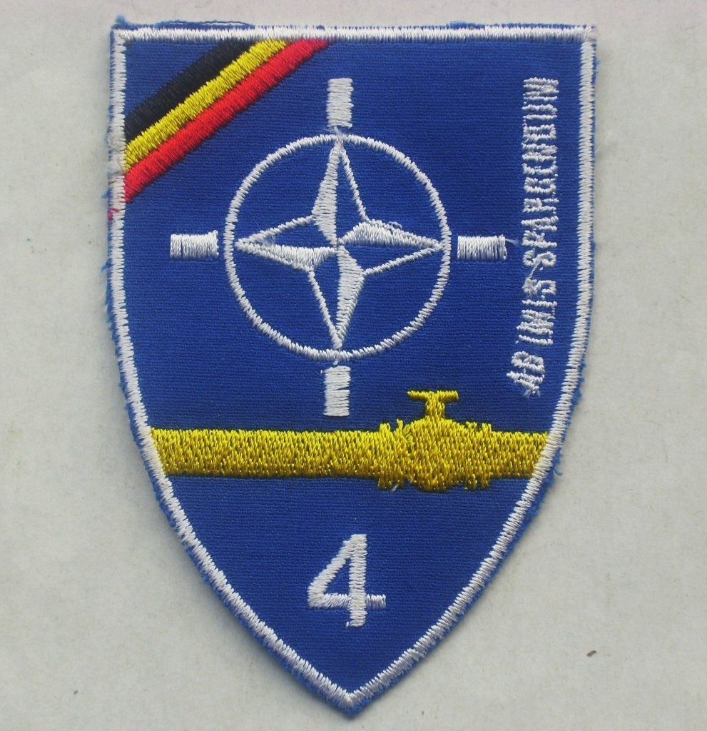 Écusson belge de la 4 div pipeline Otan, Envoi, Armée de terre, Emblème ou Badge