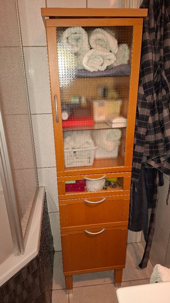 meuble de salle de bain, meuble à colonne, 1 porte 3 tiroirs, Maison & Meubles, 25 à 50 cm, Armoire (mi-)haute, Enlèvement, Utilisé