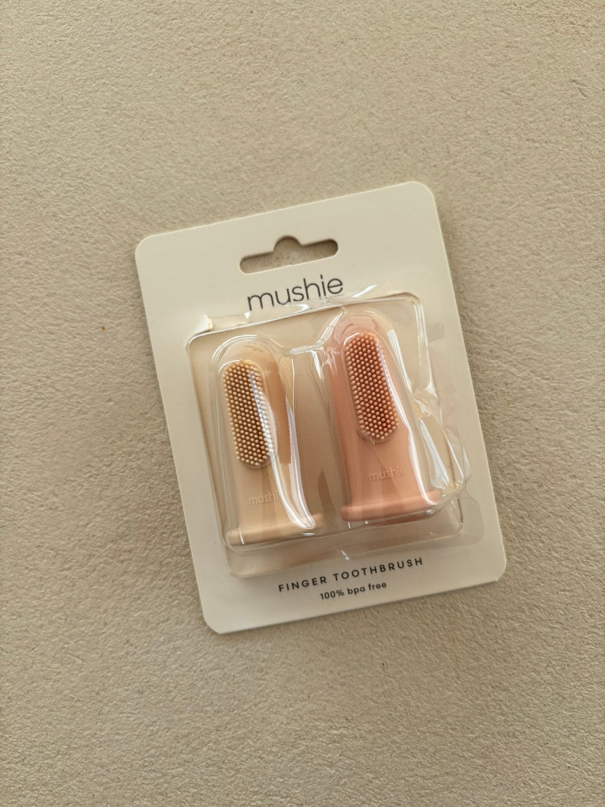 Nieuwe tandenborstels Mushie, Enlèvement, Comme neuf, Beige