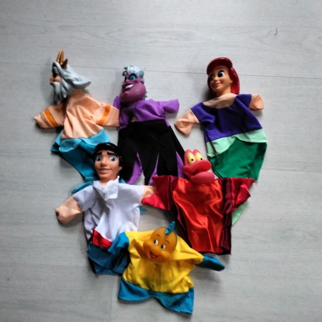Kleine zeemeermin handpoppen Disney, Verzamelen, Ophalen of Verzenden