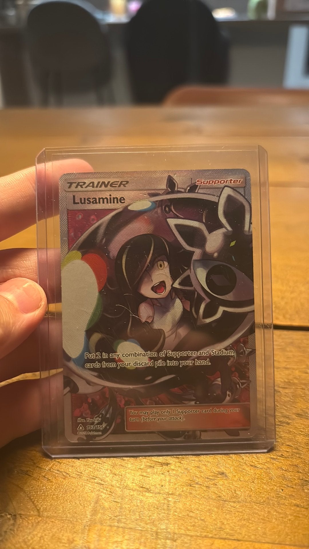Carte Pokémon Lusamine trainer 153/156, Enlèvement ou Envoi, Comme neuf, Cartes en vrac, Foil