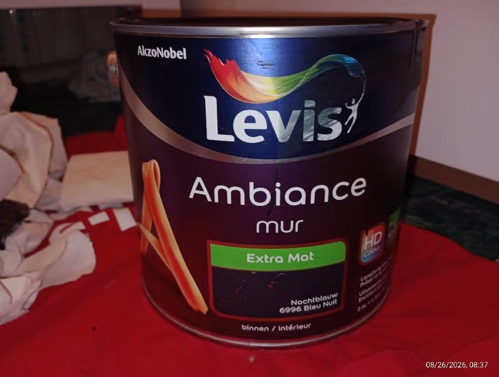 Peinture couleur murale levis bleu nuit 2,5 L, Bricolage & Construction, Peinture, Vernis & Laque, Moins de 5 litres, Comme neuf