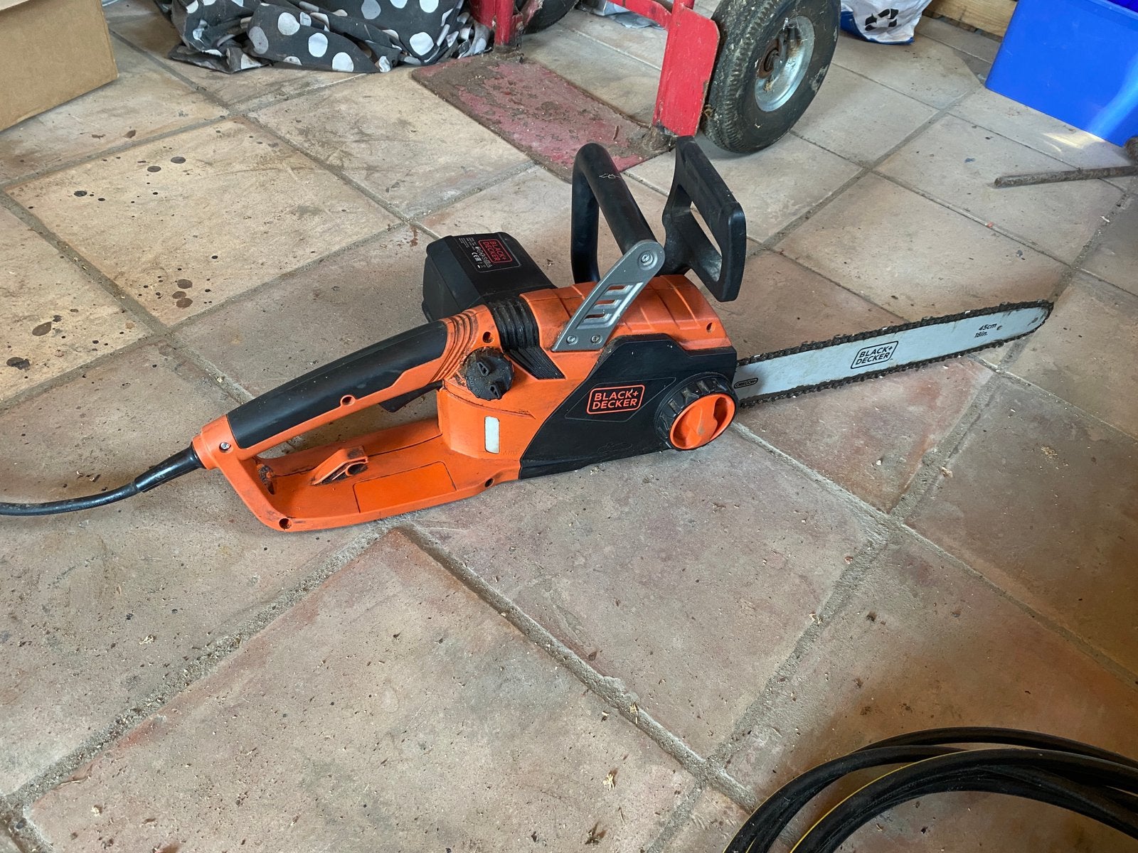 Kettingzaag black&decker 46cm elecktrisch, Tuin en Terras, Ophalen, Zo goed als nieuw, Elektrisch