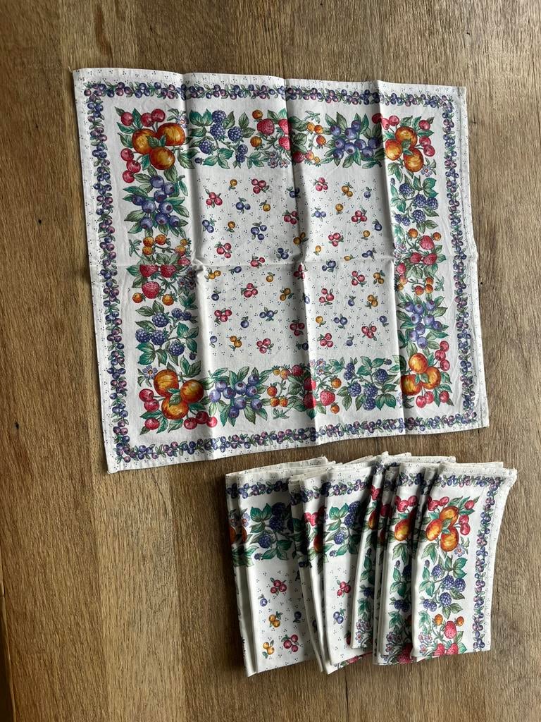 12 serviettes de table en coton neuves, Maison & Meubles, Enlèvement, Neuf, Carré, Intérieur