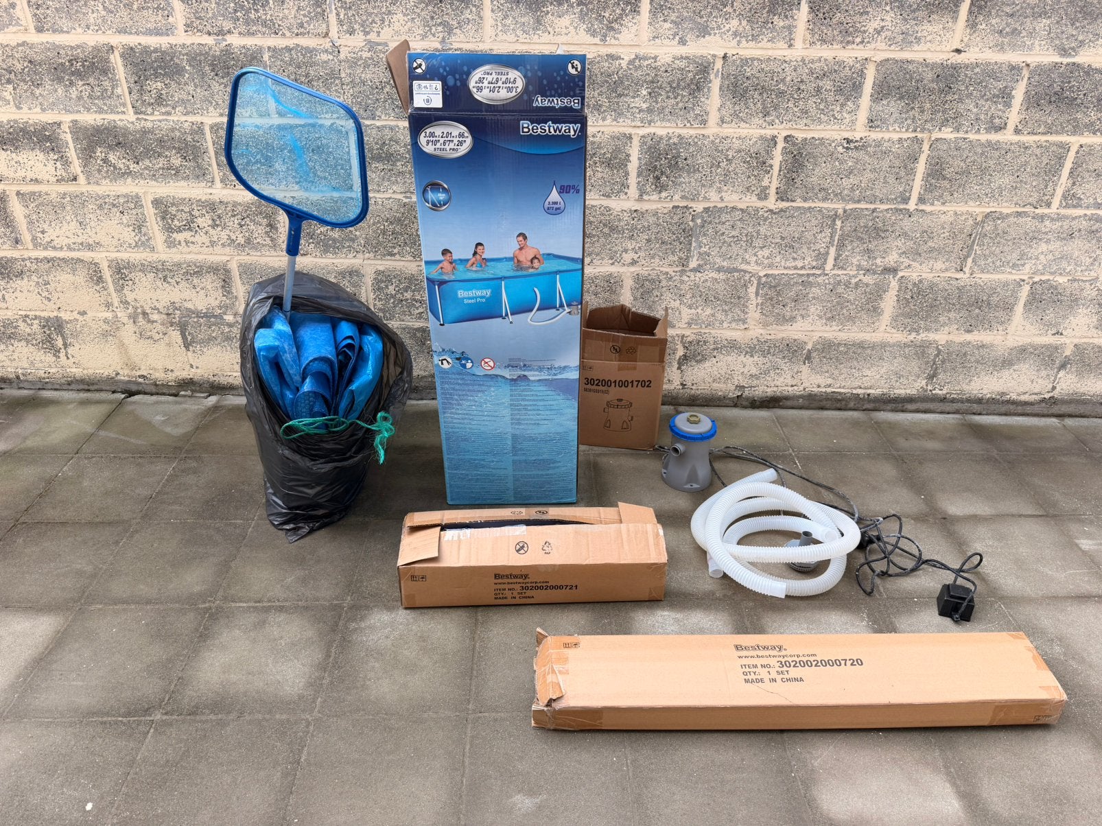 Piscine Bestway Steel Pro 300 x 201 x 66 cm, Enlèvement