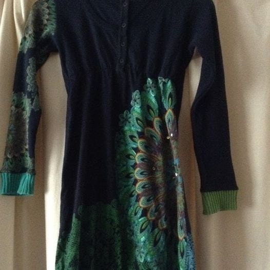 Robe Fille Bleue Marine En Coton DESIGUAL 11/12 ans, Enfants & Bébés, Enlèvement ou Envoi, Comme neuf, Fille, Desigual
