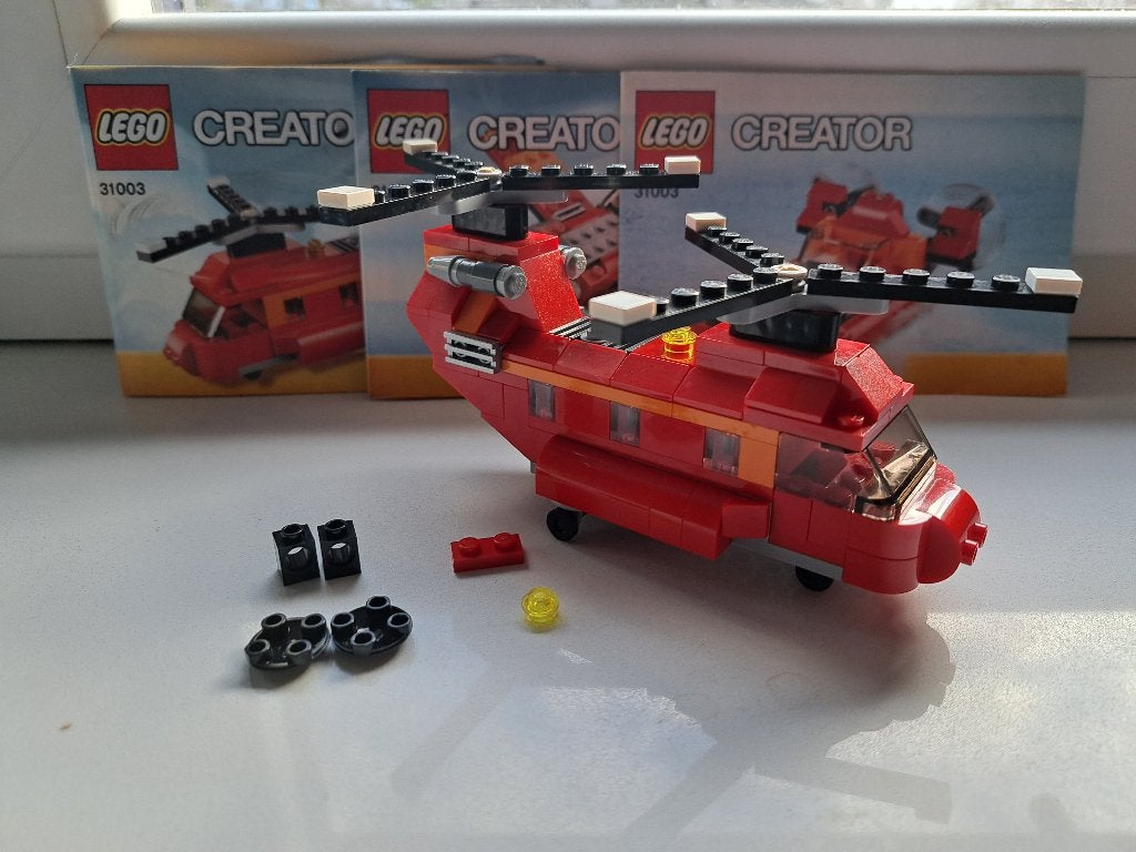 Lego 31003 - Rode rotors, Kinderen en Baby's, Gebruikt, Lego, Inclusief instructies, Ophalen of Verzenden