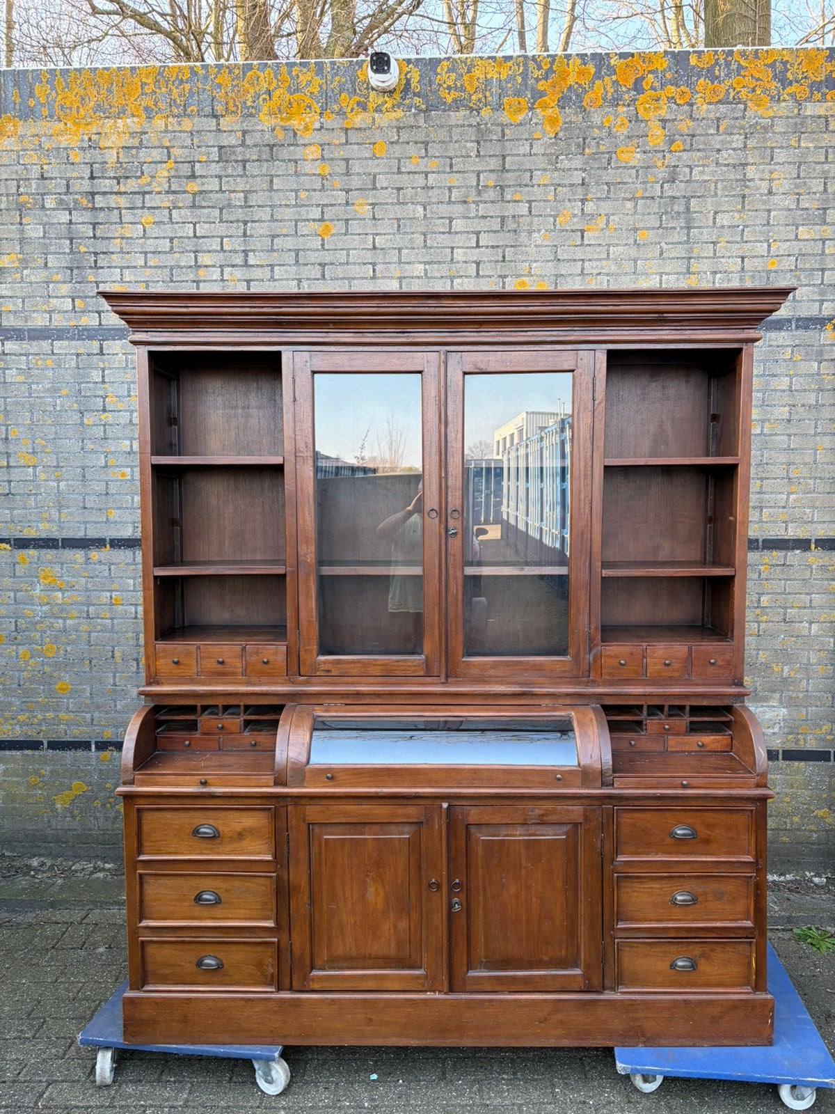 Grutterskast/kruidenierskast/klepkast/buffetkast teak, Huis en Inrichting, Kasten | Buffetkasten, Zo goed als nieuw, Ophalen of Verzenden